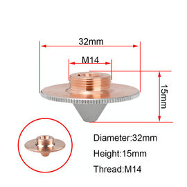 Калибр 0,8 М11 Дя.28мм до мундштук для резки лазера 6.0мм для ВСС уполномочивает приставной резак лазера волокна